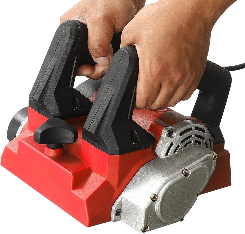 RibasuBB Electric Wall Planing Machine, 1300W Power Hand Planer, Wall Scraper Planner 6" Width, Handheld Power Planer Shovel Wall Machine for Paint Putty Removal, Wall Repair Portable Planer (Red) - Image 1